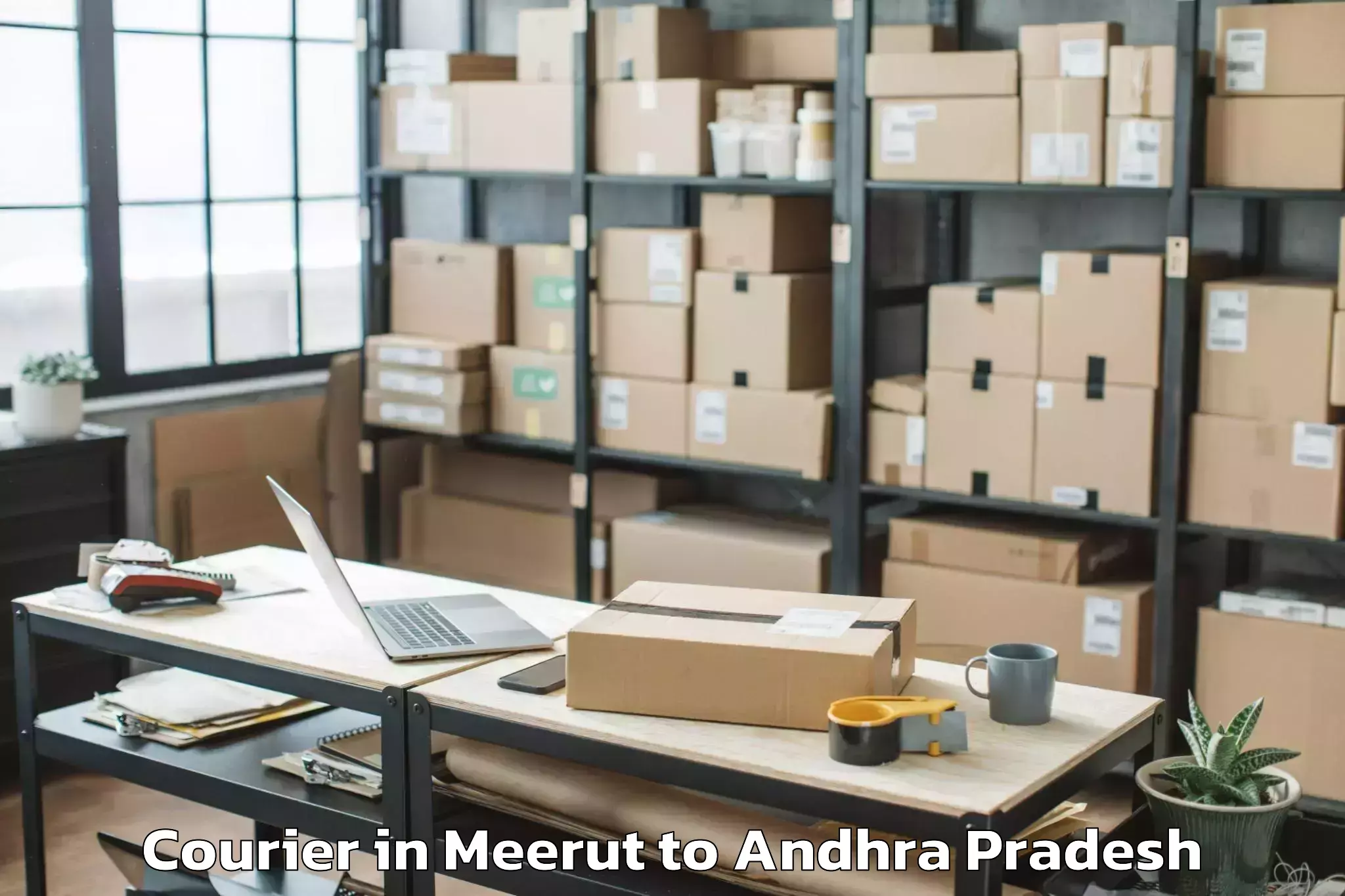 Easy Meerut to Machavaram Courier Booking